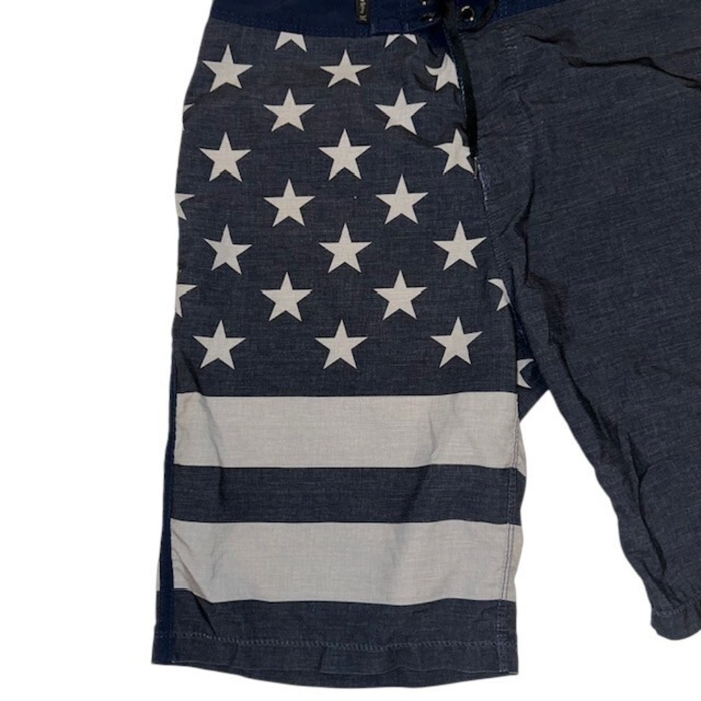 Men's Hurley Phantom Board Shorts Size 29 Gotham Grey Charcoal Patriot USA Flag - Picture 5 of 14